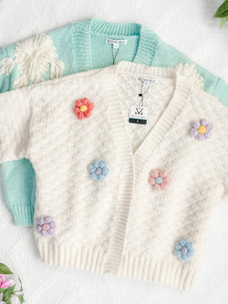 Flower Cardigan - Ivory