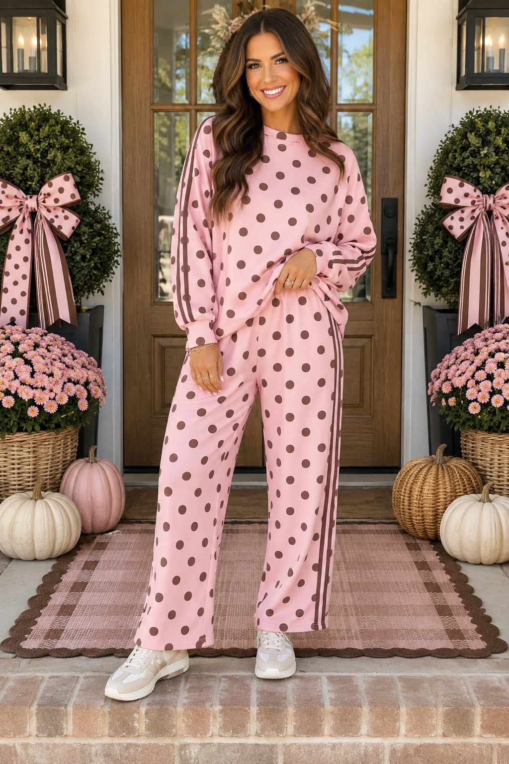 Pink Polka Dot Stripe Set WTW