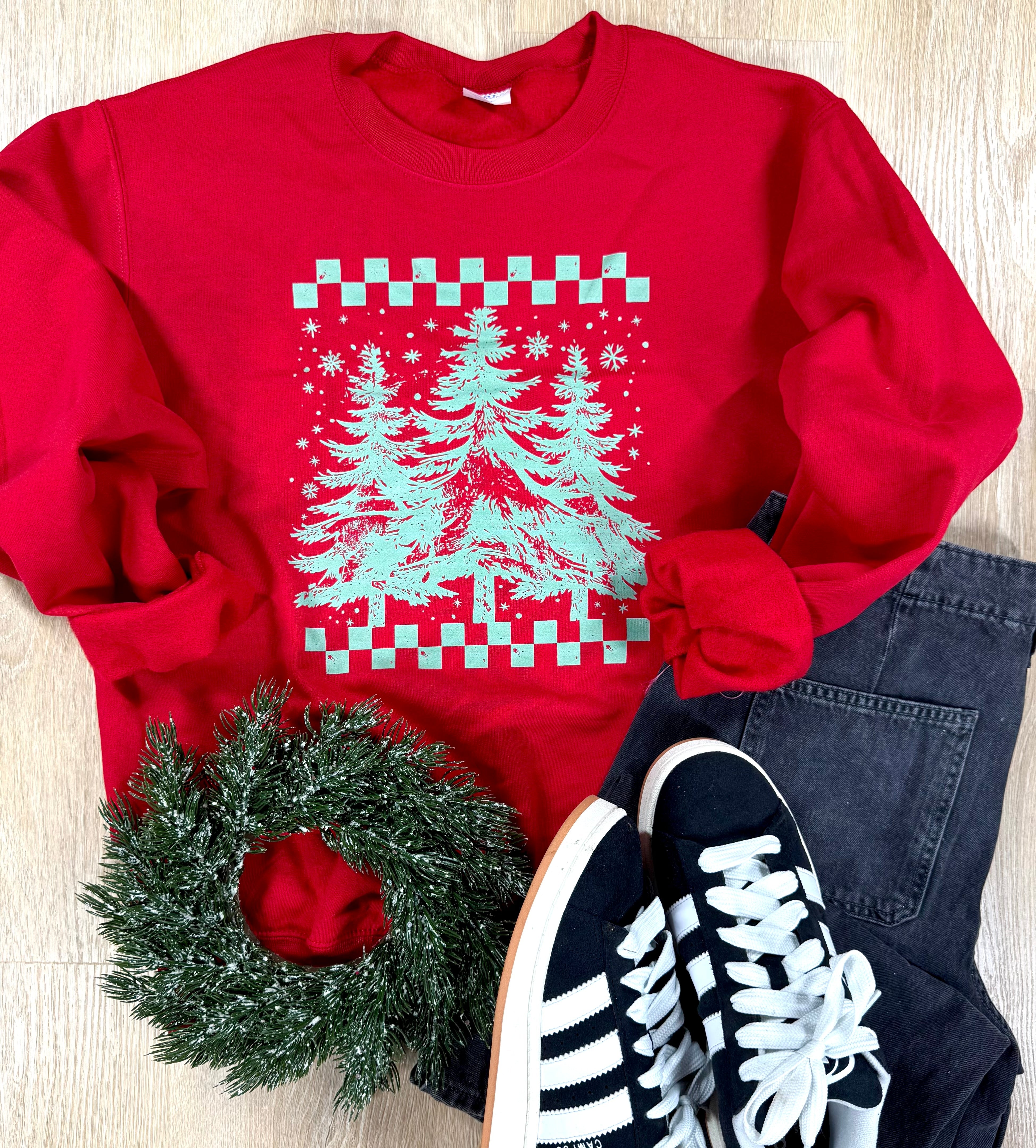 Checkered Spruce Graphic Tee or Sweatshirt