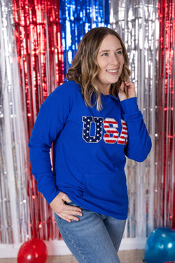 Corrine Hoodie - Royal Blue USA