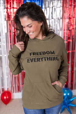 Corrine Embroidered Hoodie - Freedom Over Everything