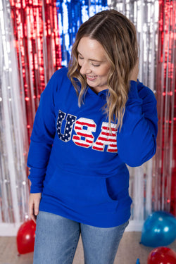 Corrine Hoodie - Royal Blue USA
