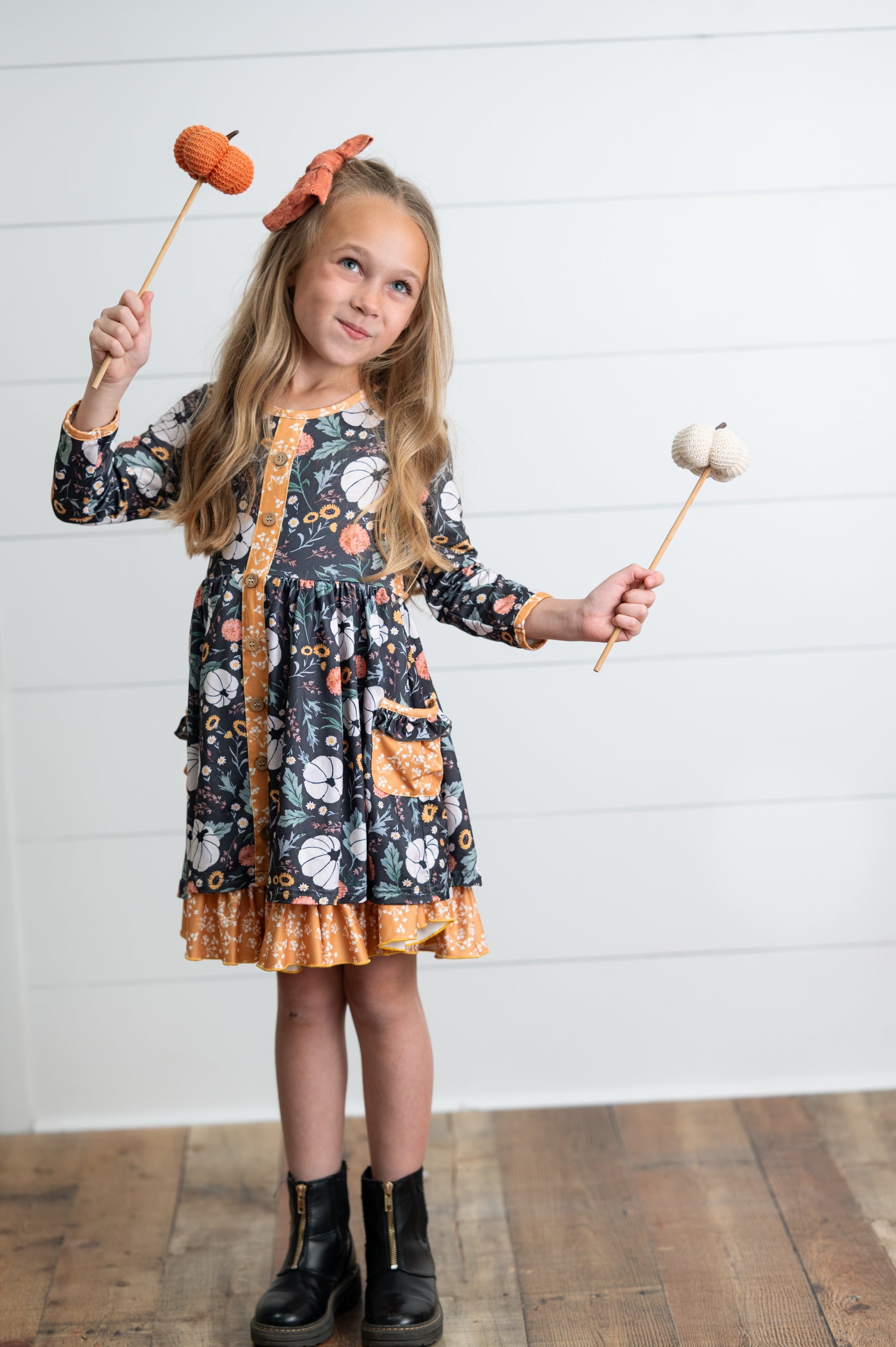 Fall Mustard Pocket Tie Dress