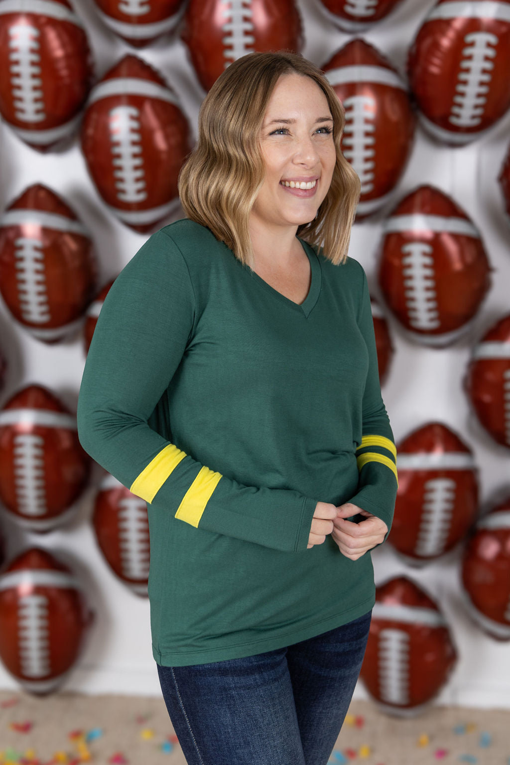 GameDay Larissa Long Sleeve Top - Green Bay