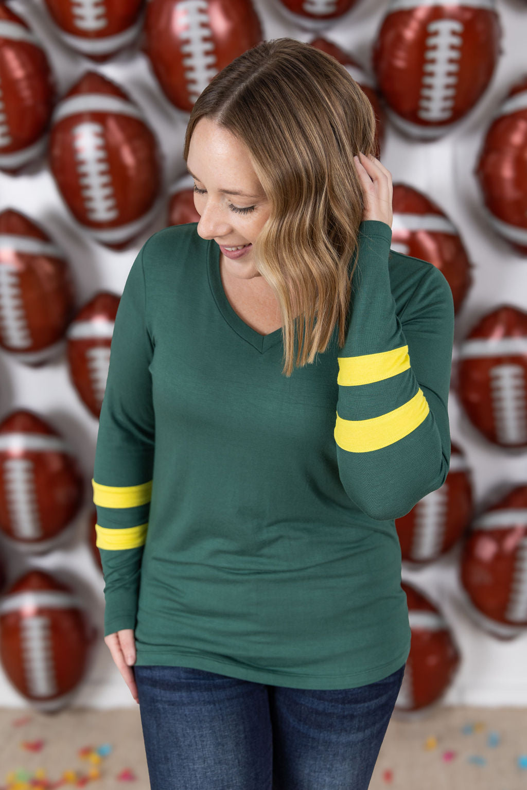 GameDay Larissa Long Sleeve Top - Green Bay
