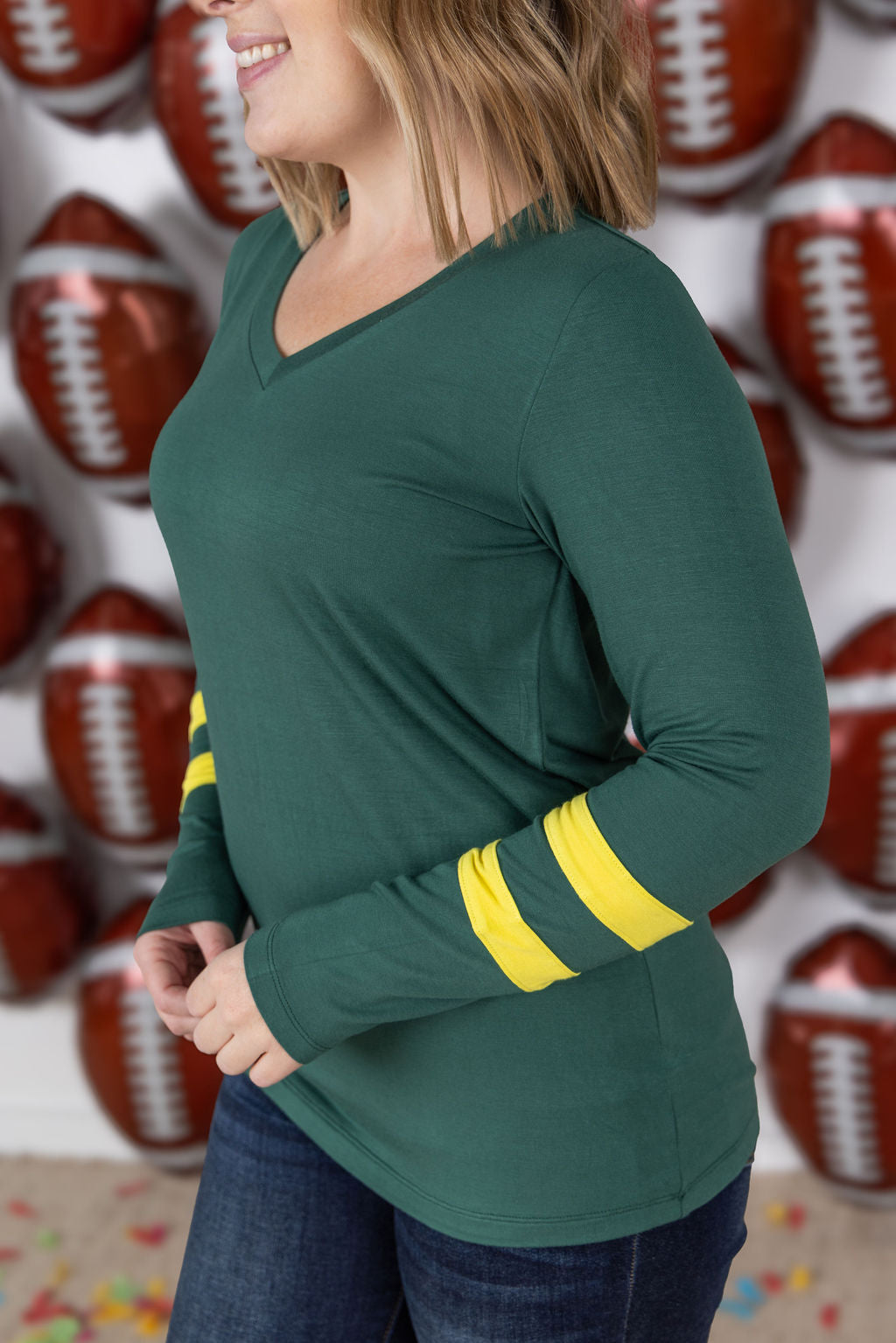 GameDay Larissa Long Sleeve Top - Green Bay