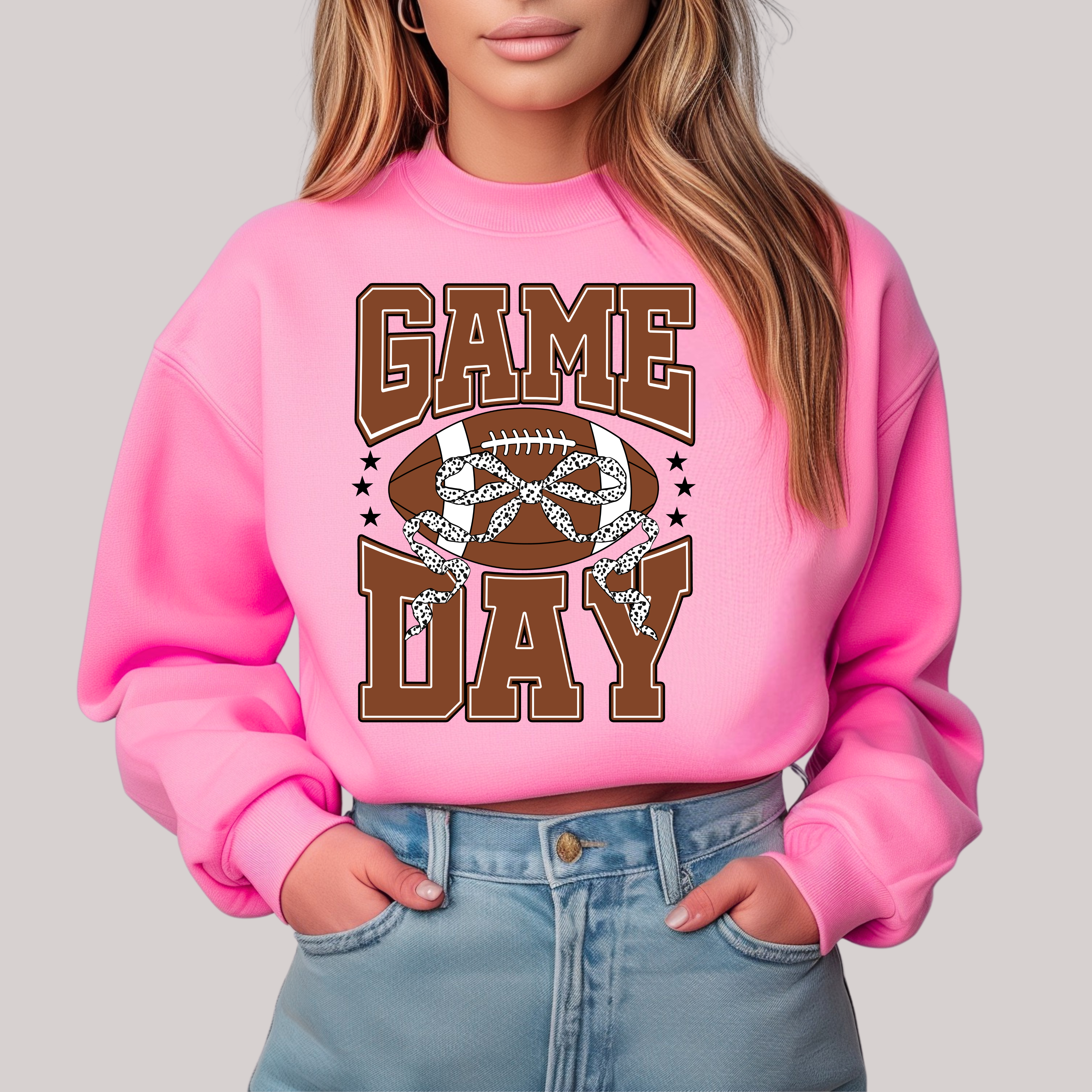 GamedayGirly in Pink Sweatshirt