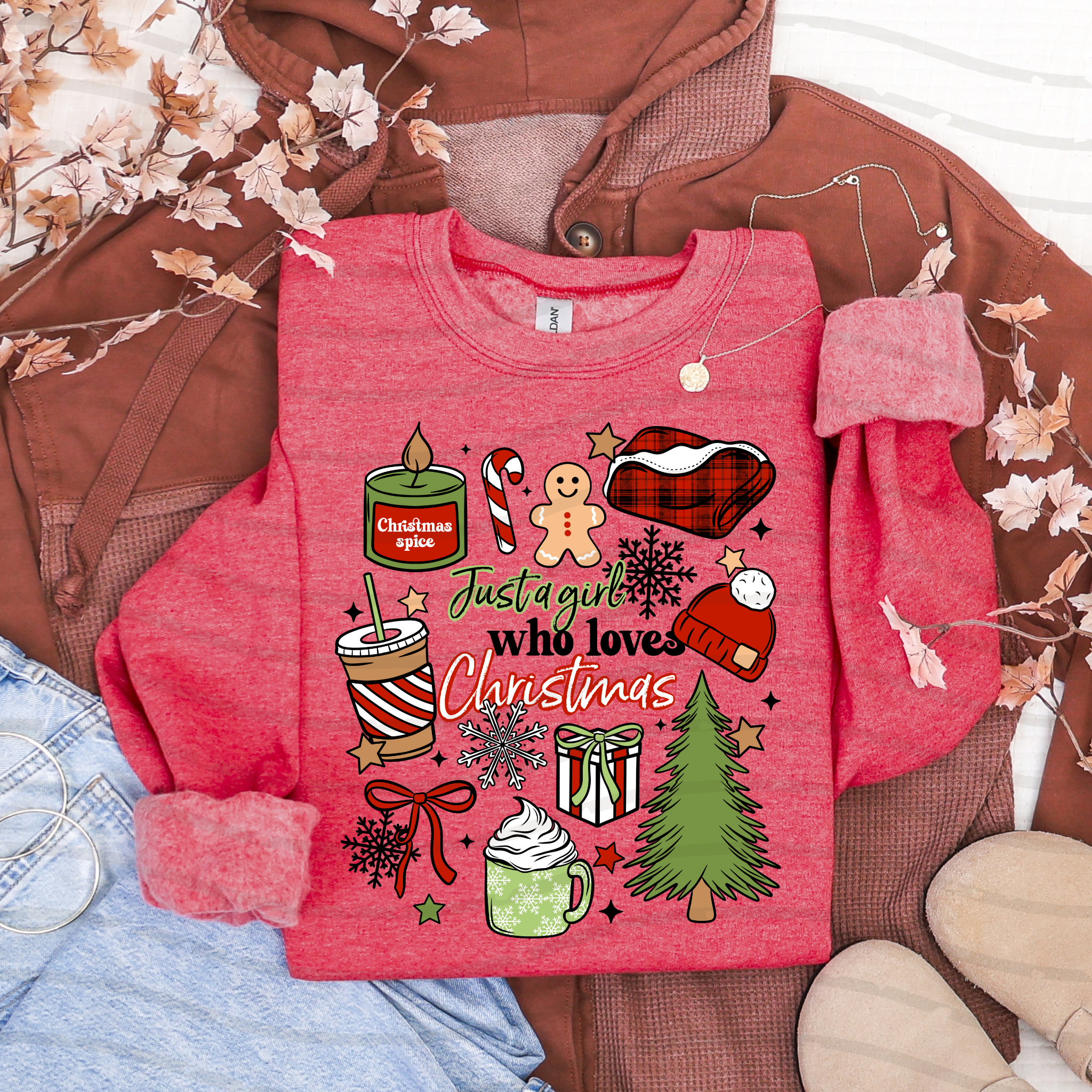 Girl Loves Christmas Sweatshirt