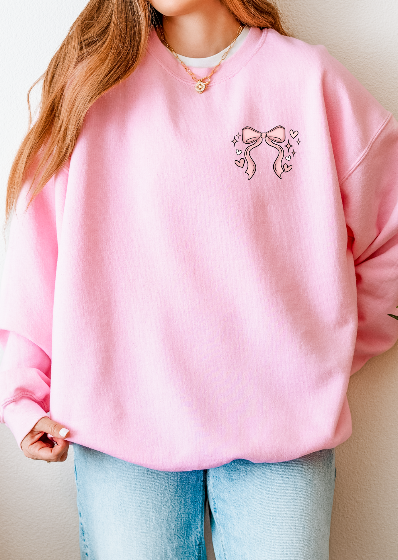 Girlie Bows With Sleeves Sweatshirt
