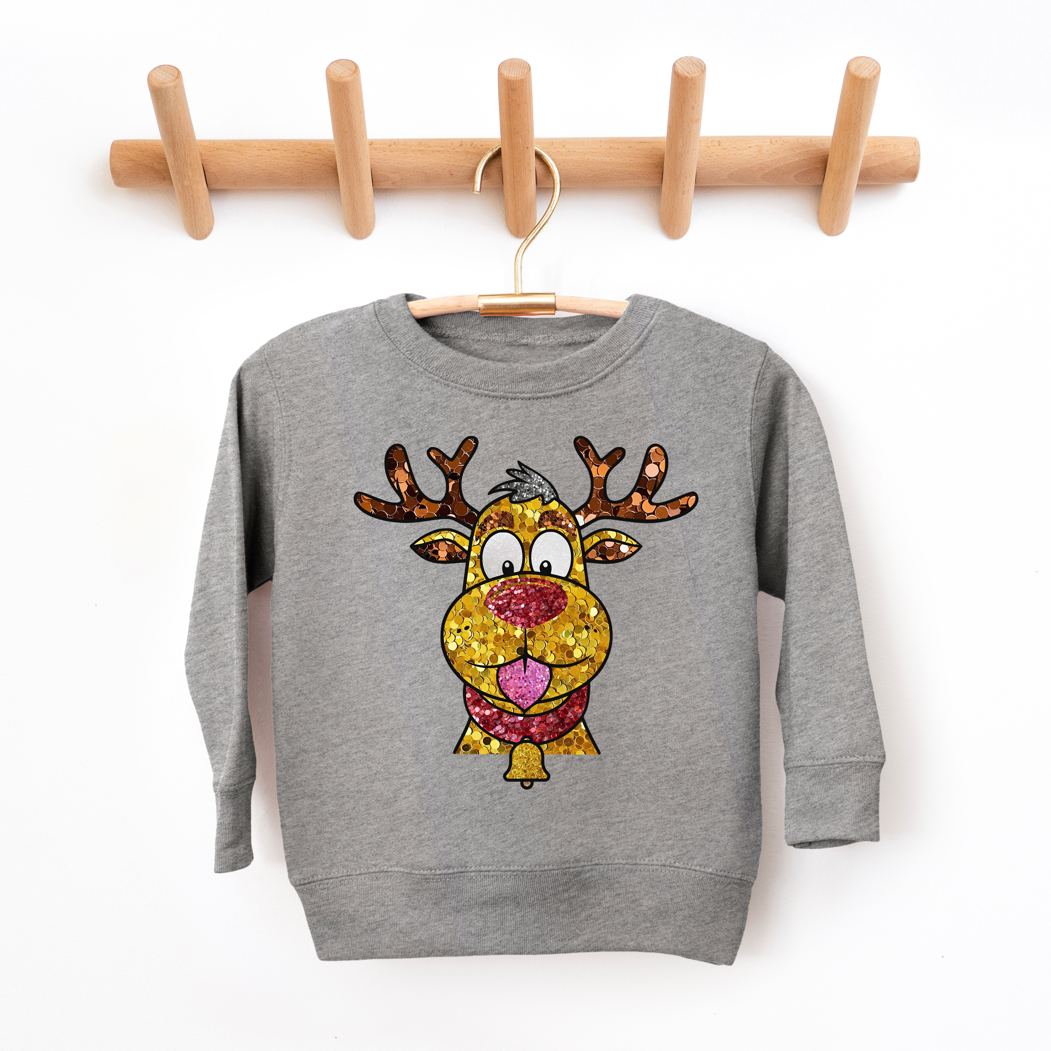 Glitter Reindeer Youth & Toddler Sweatshirt