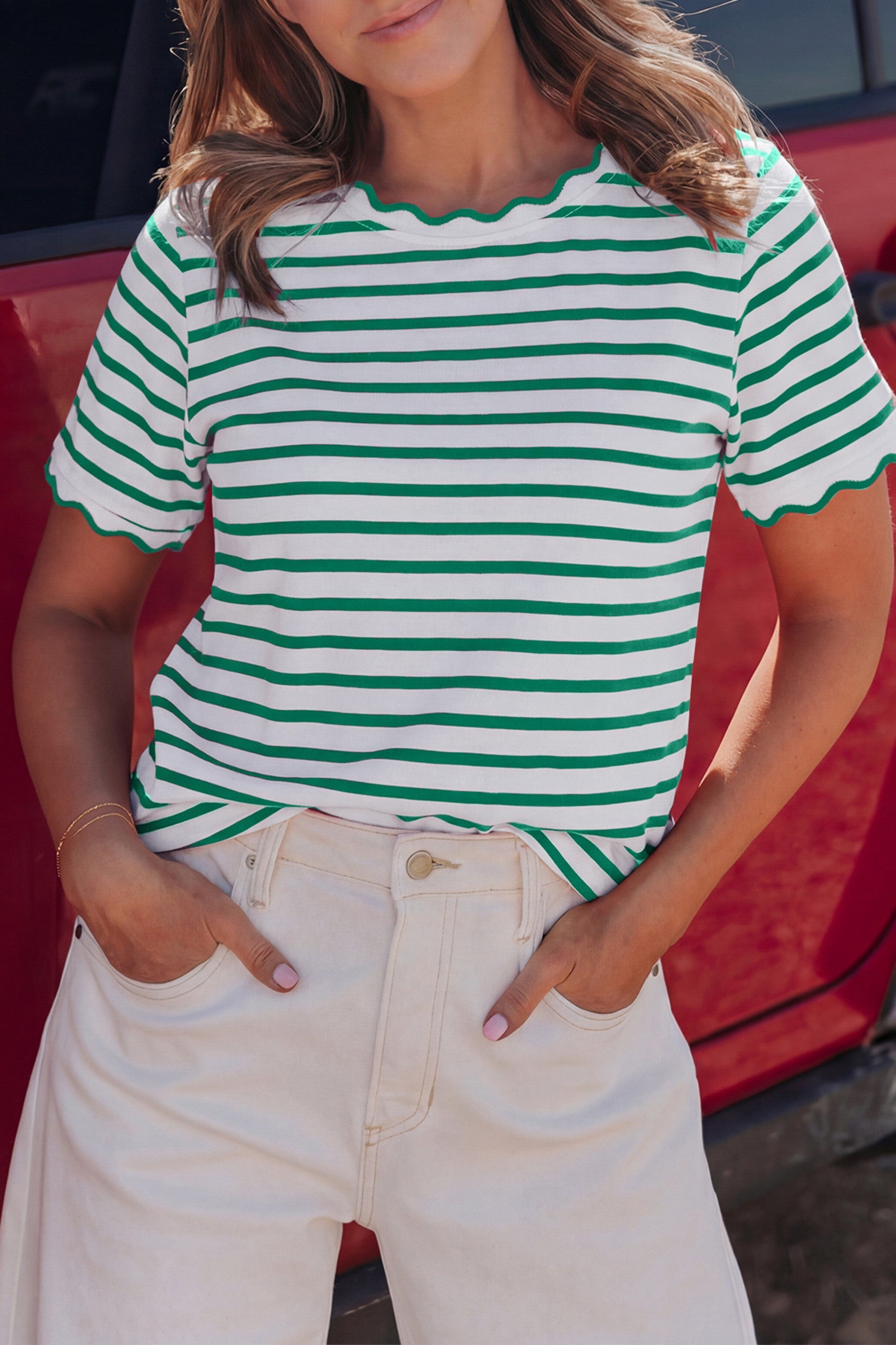 Stripe Scalloped Shirt WTW