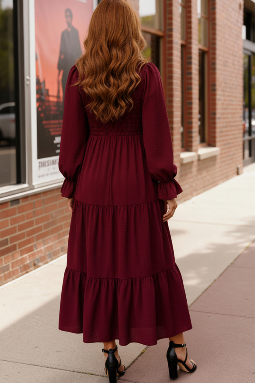 Burgundy Magic Maxi Dress