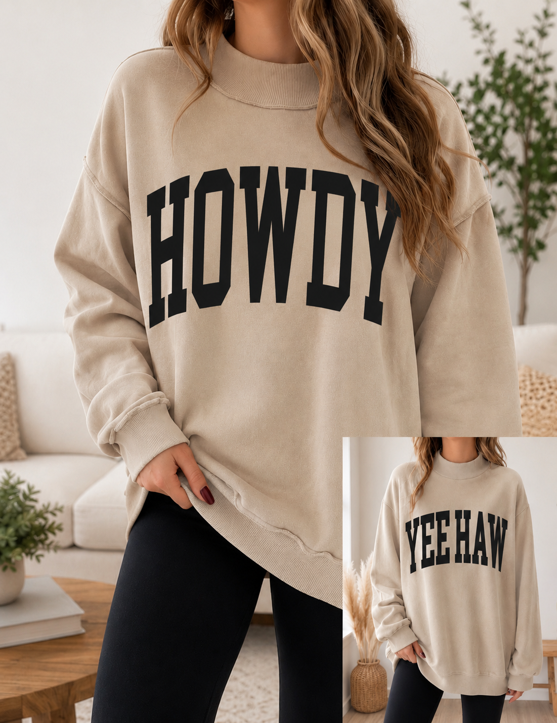 HOWDY / YEEHAW Reversible Sweatshirt WTW