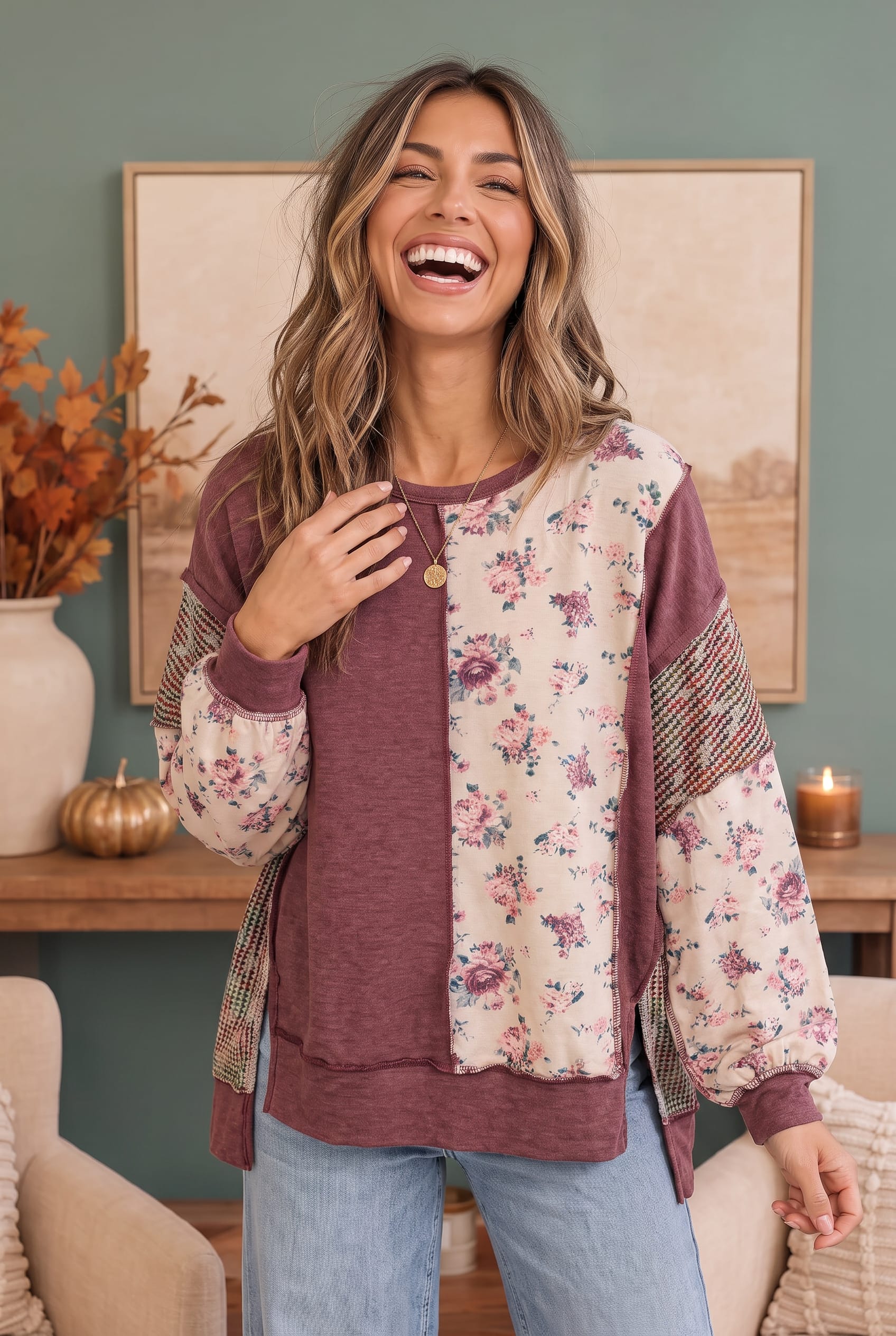 Rose Garden Floral Sweatshirt