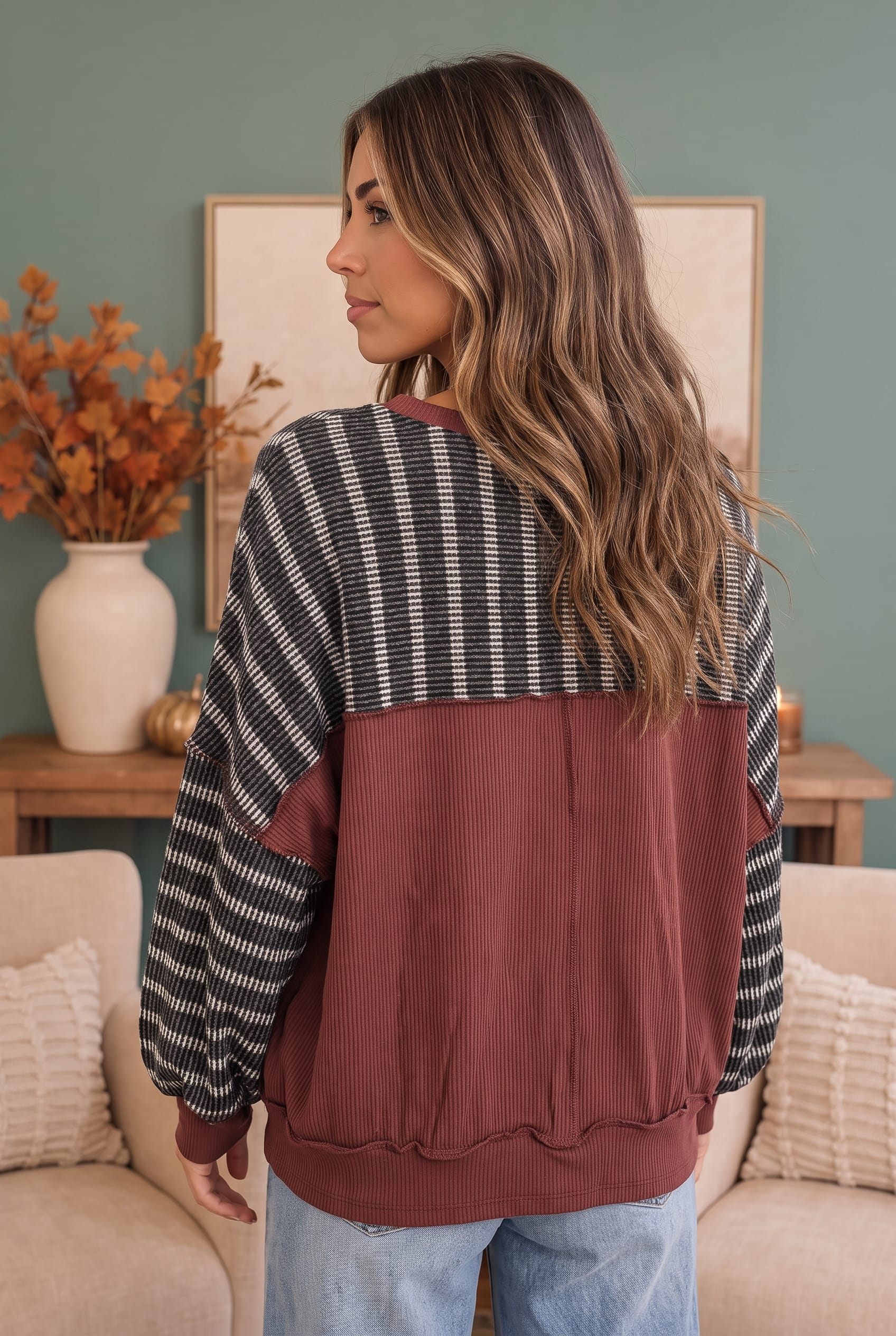 Perfect Plum Striped Sweater