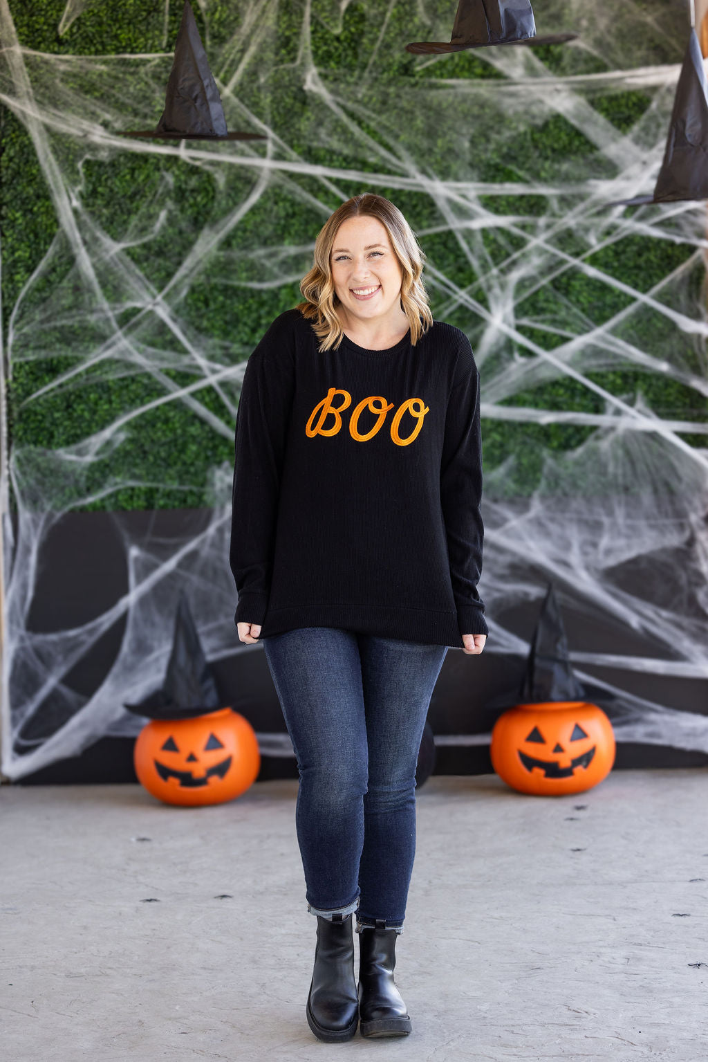 Corrine Embroidered Pullover Top - BOO
