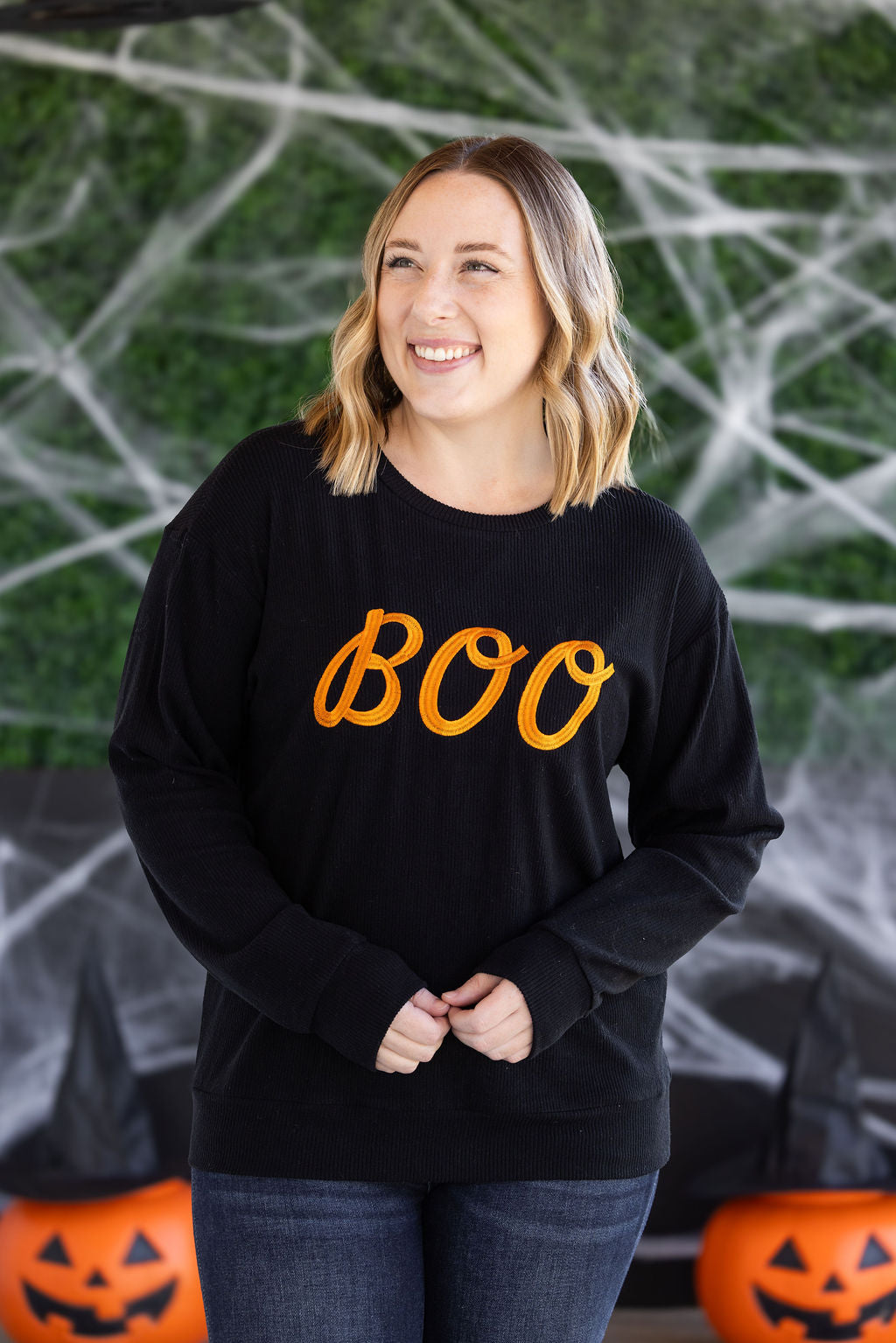 Corrine Embroidered Pullover Top - BOO
