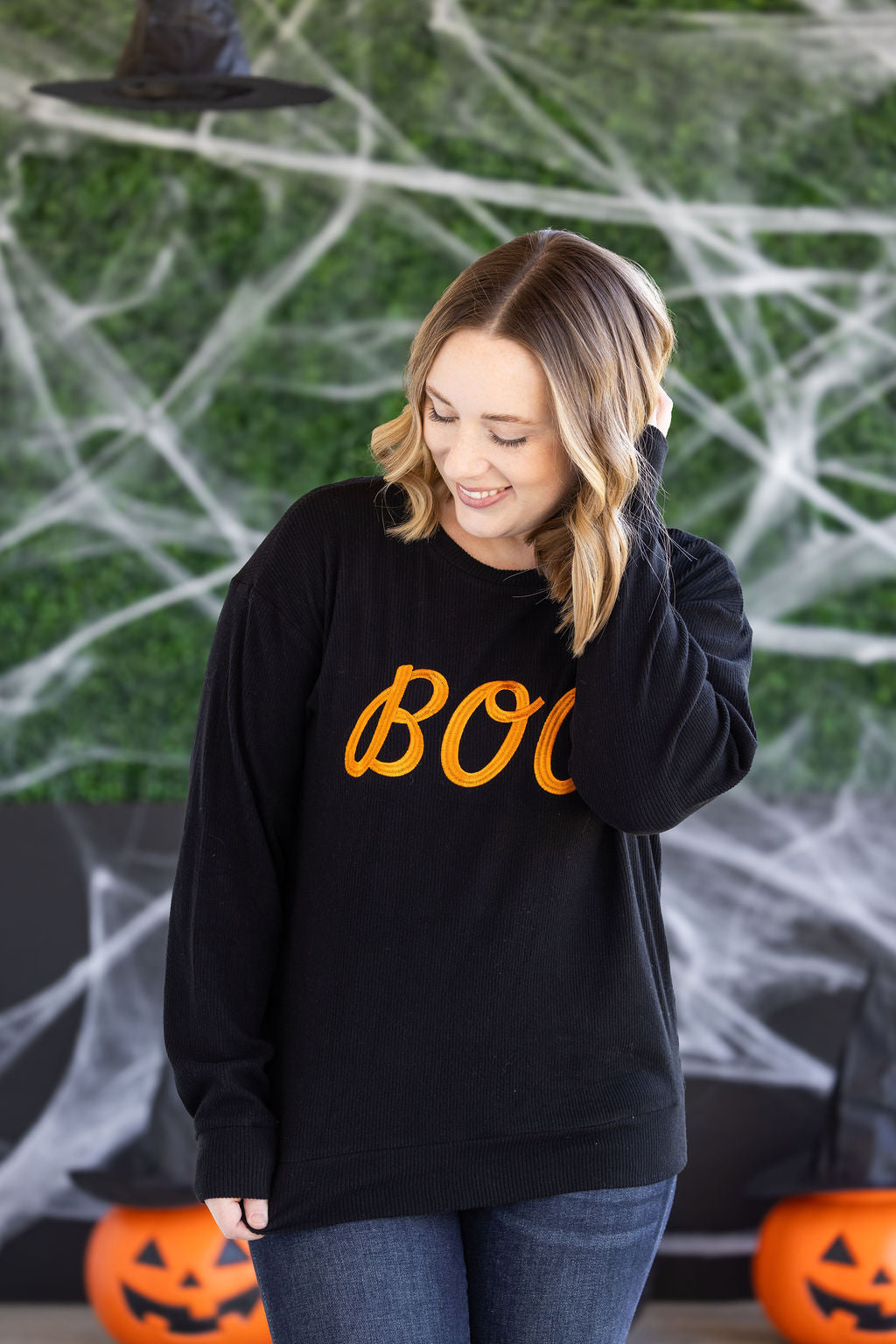 Corrine Embroidered Pullover Top - BOO
