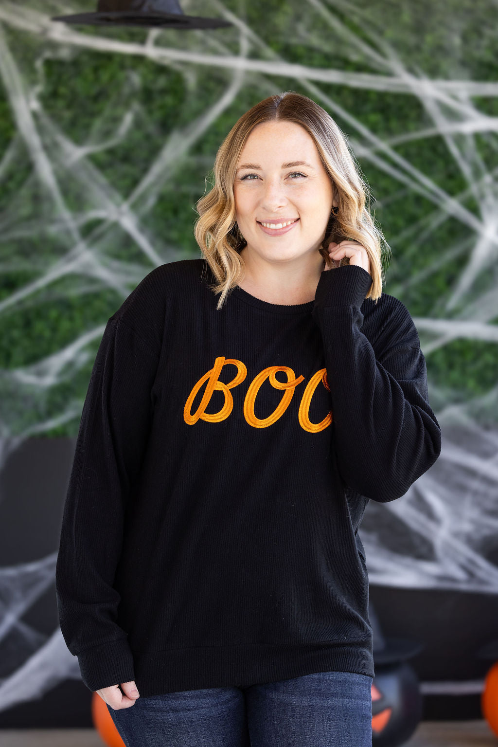 Corrine Embroidered Pullover Top - BOO