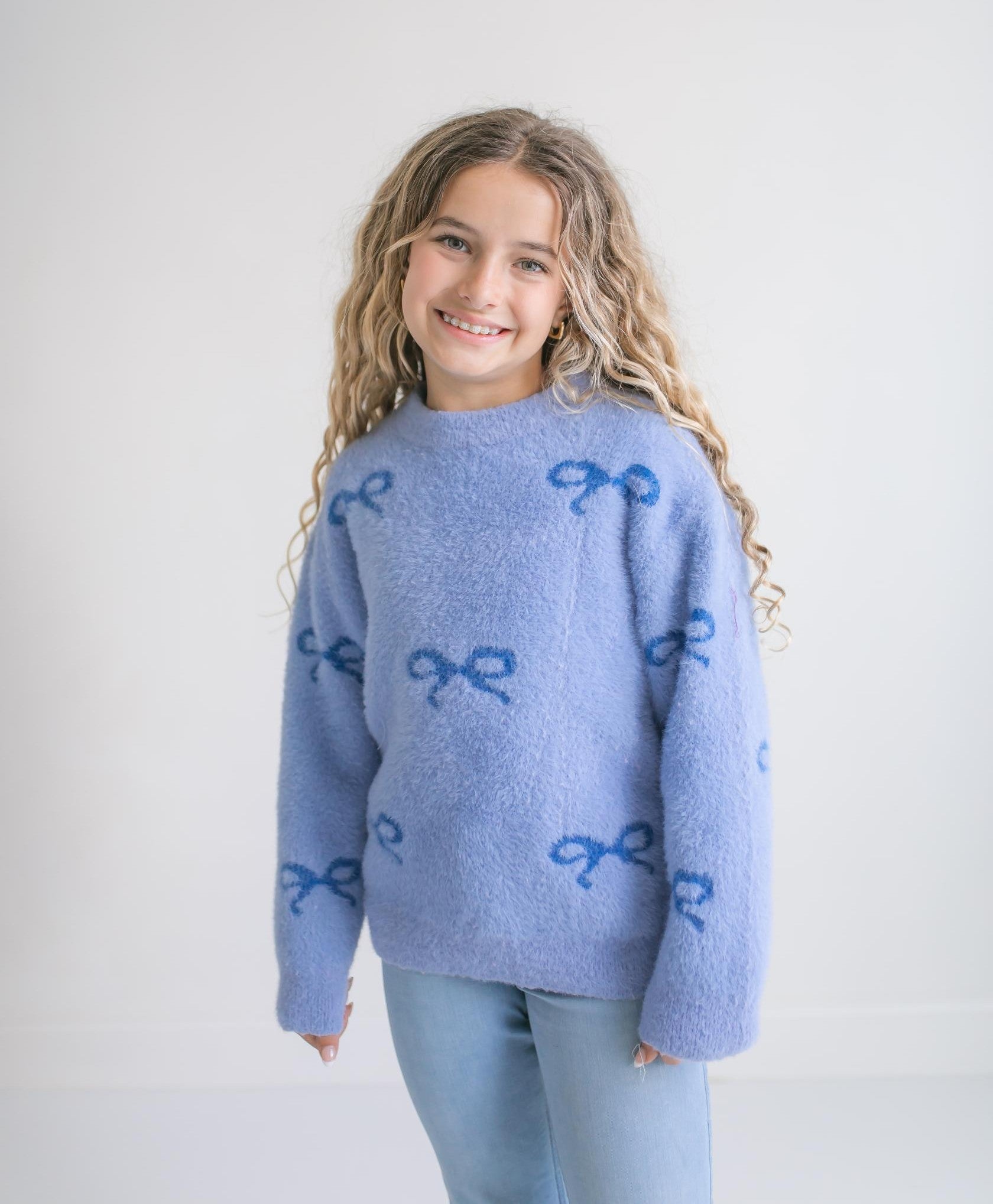 Harper Blue Bow Sweater