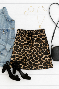 PreOrder | The Liana - Leopard Jogger Skirt