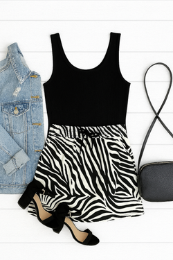 PreOrder | The Zoe - Zebra Print Jogger Skirt
