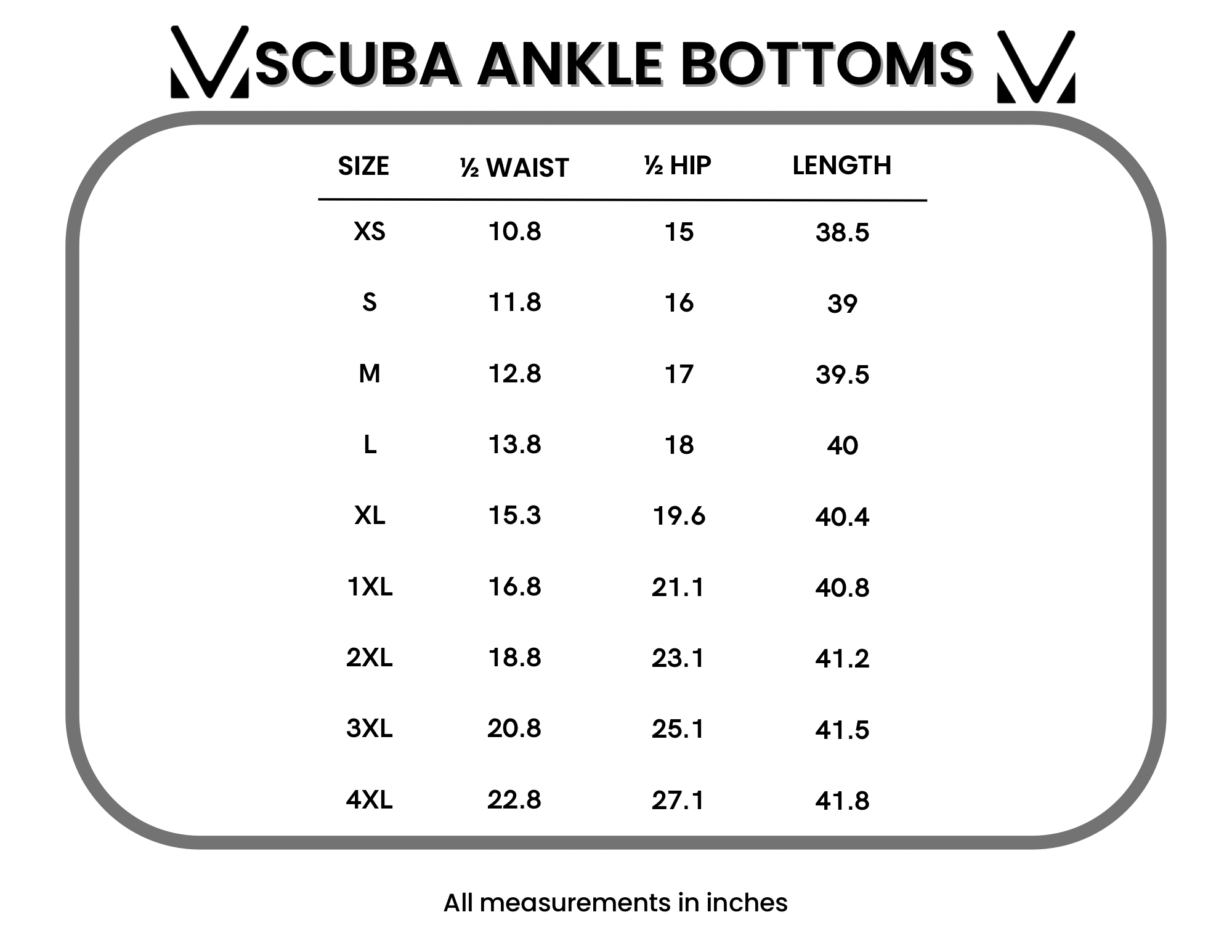 Scuba Ankle Bottoms- Black