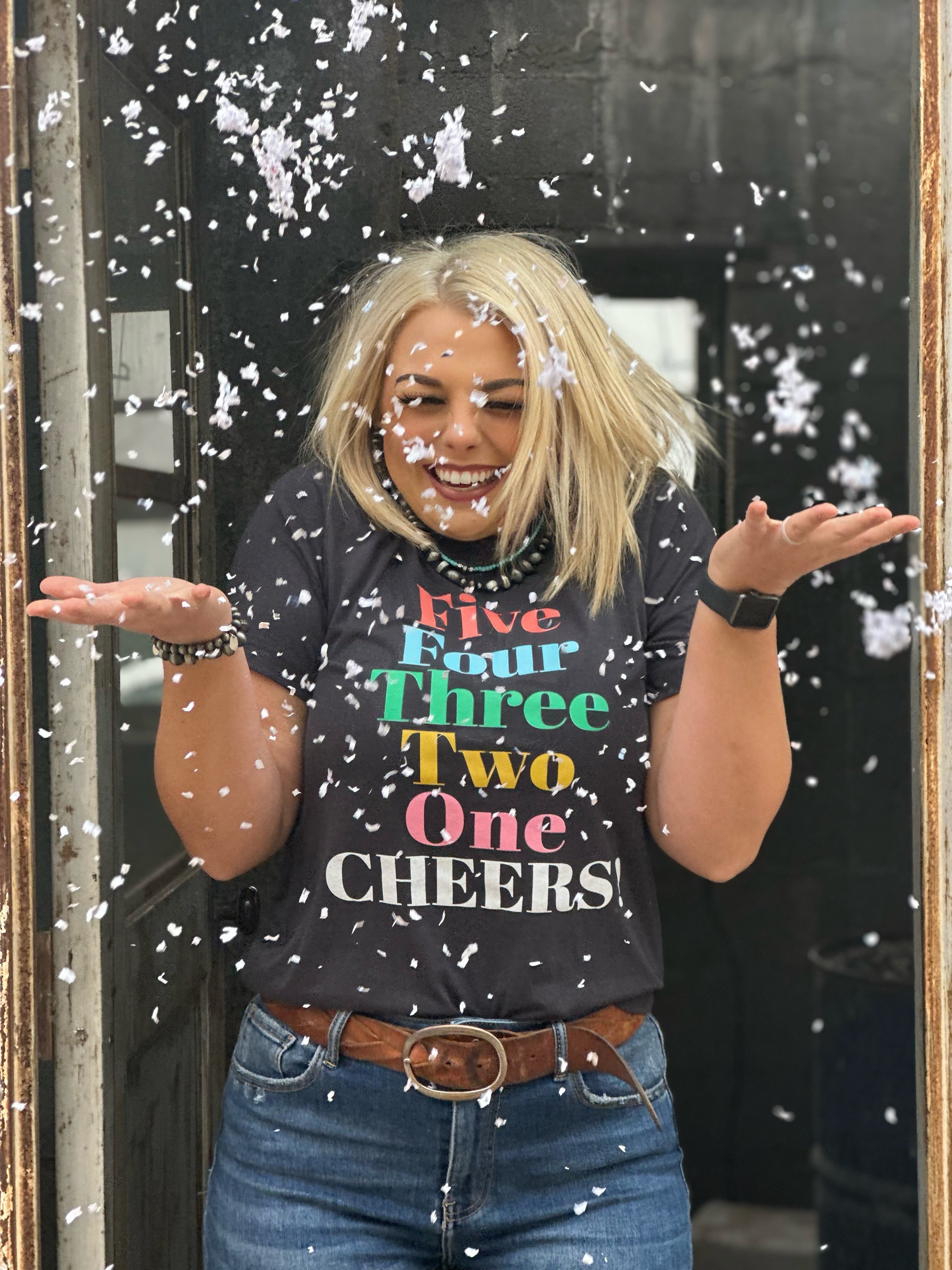 Five Four Three Two One Cheers Tee