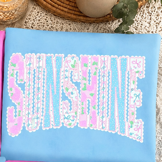 Scallop Floral Summer Sunshine Tee.