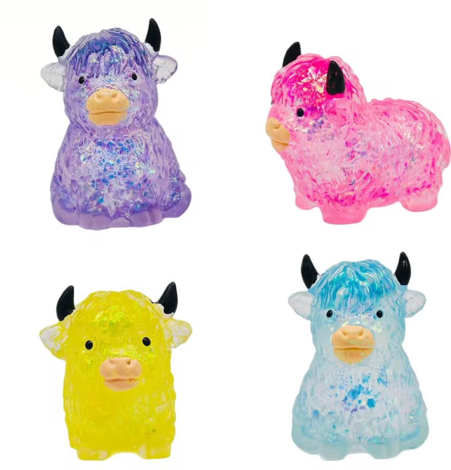 Glitter Highland Cow Squishy *READY TO SHIP*