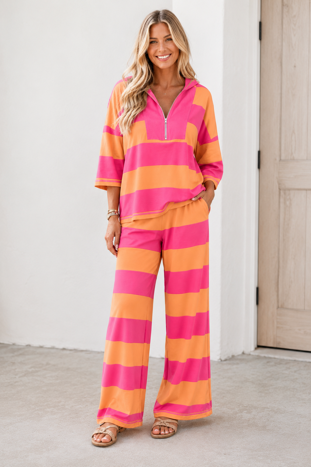 Orange Stripe Pants Set WTW