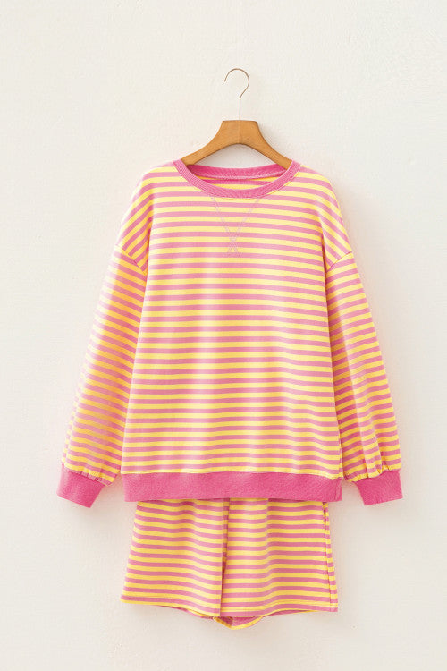 Yellow Stripe Round Neck Set WTW