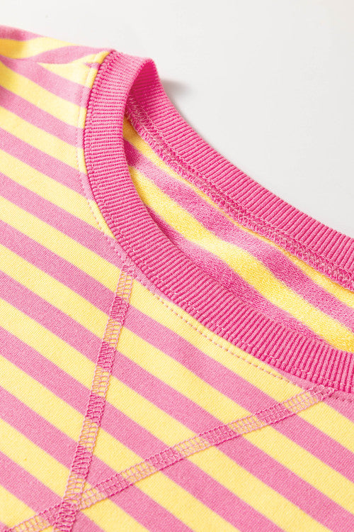 Yellow Stripe Round Neck Set WTW