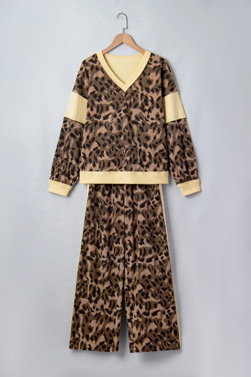 Leopard V Neck Set WTW