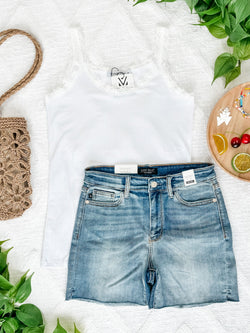 Lexi Lace Tank - White