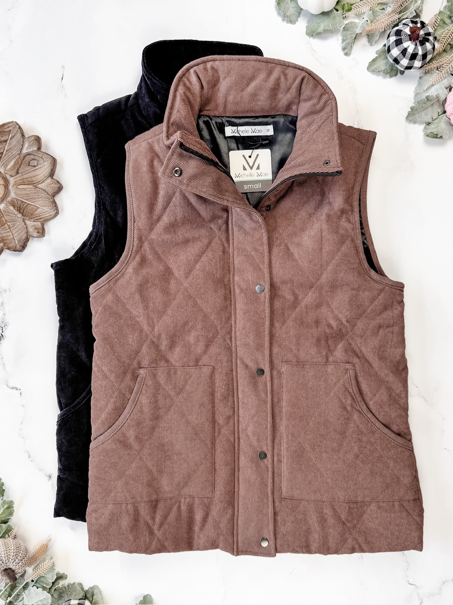 Corduroy Vest - Chestnut