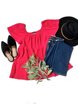 Crimson Tides - Tiered Top