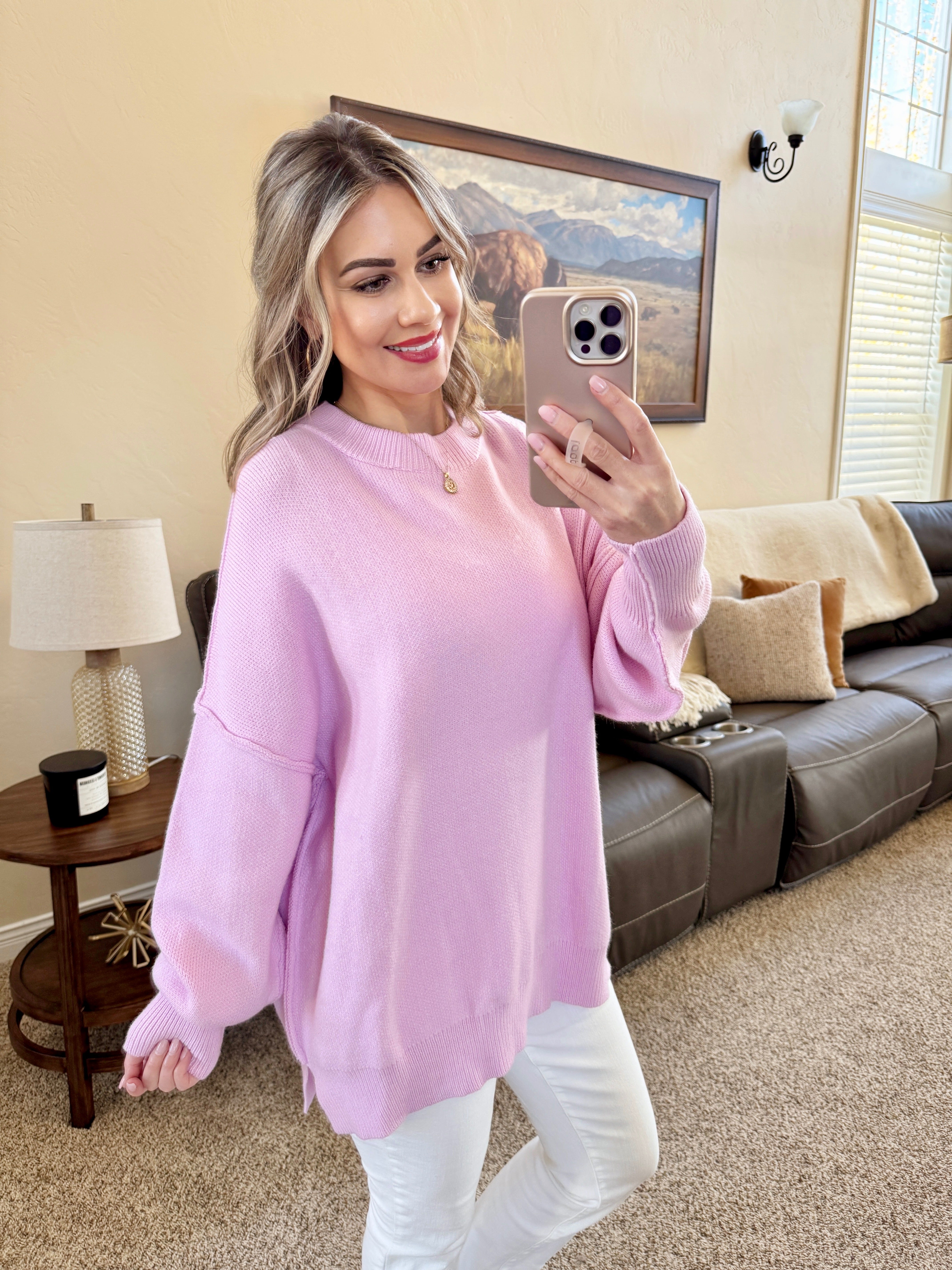 Aurora Cozy Sweater - Lilac