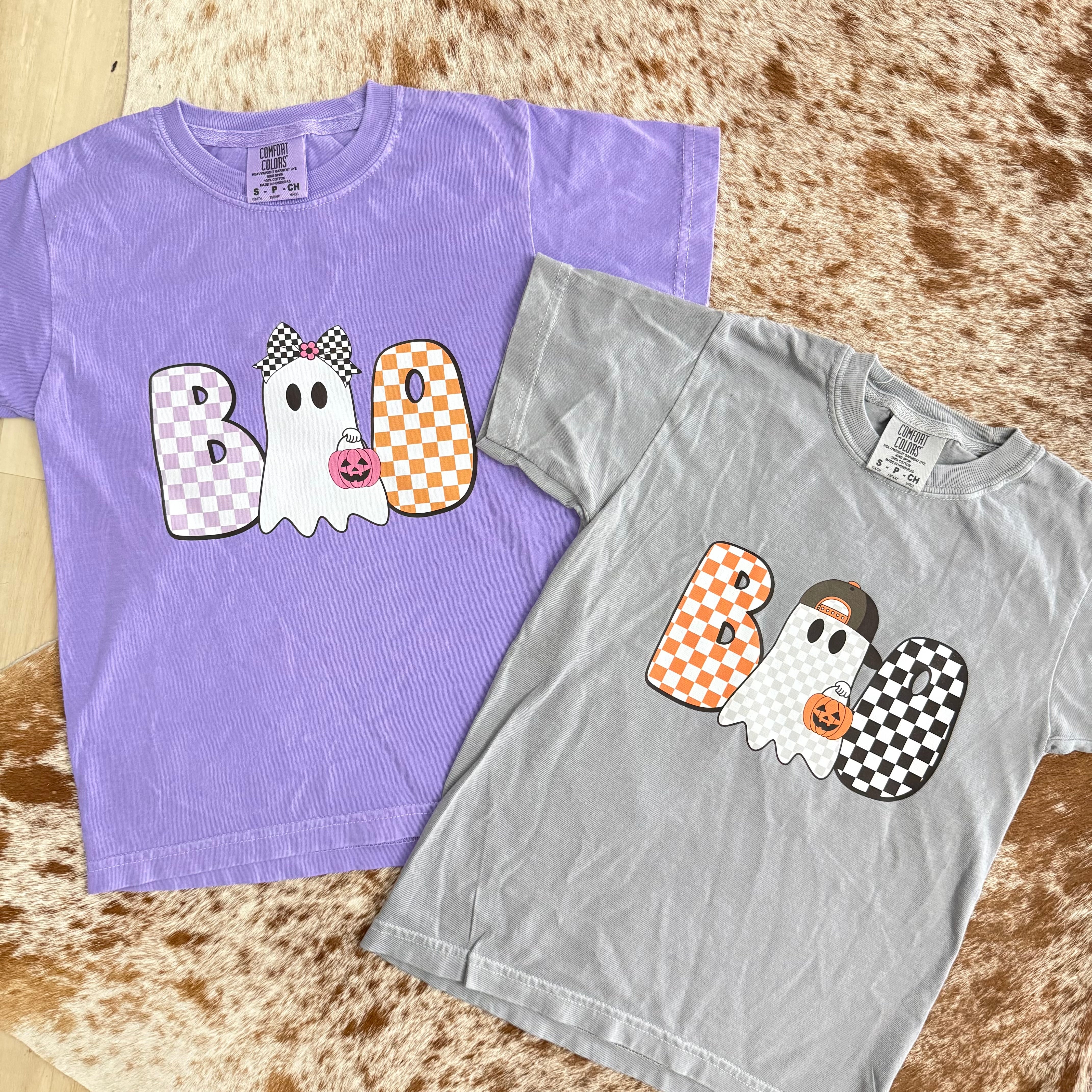 Boy & Girl BOO Ghost Graphic Tee