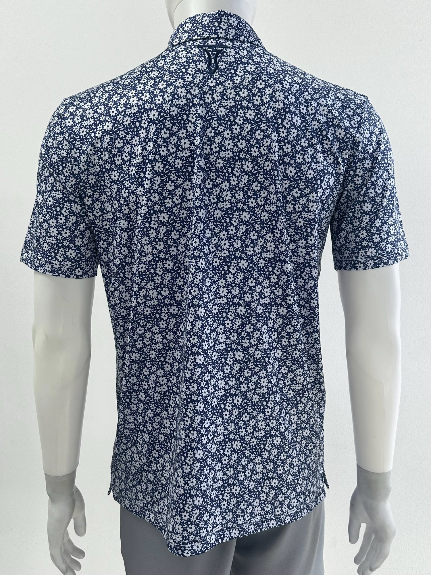 Navy Floral Performance Polo