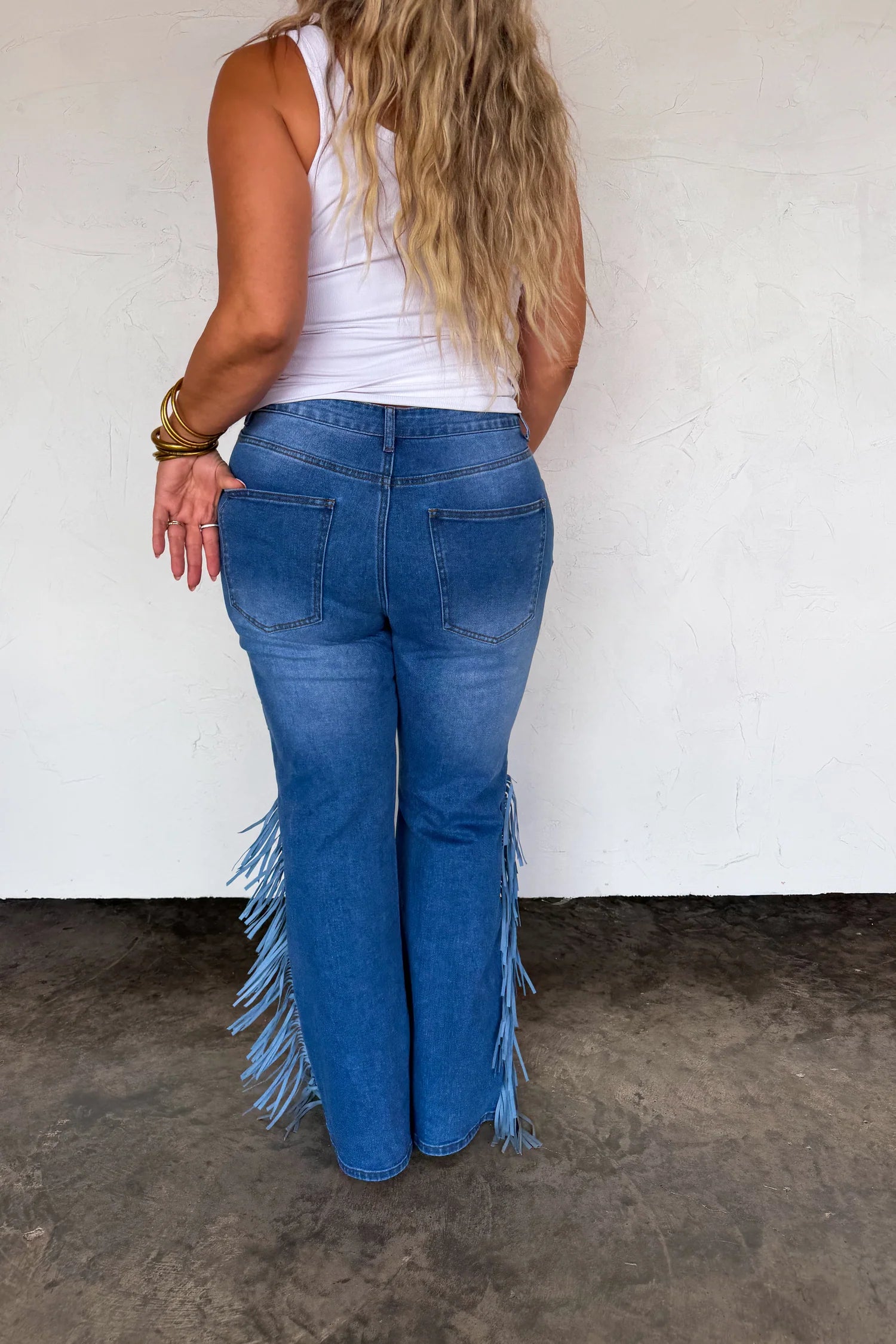 PREORDER- ON THE FRINGE FLARE JEANS