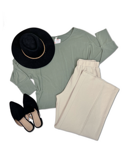 Dusty Olive Long Sleeve Dolman