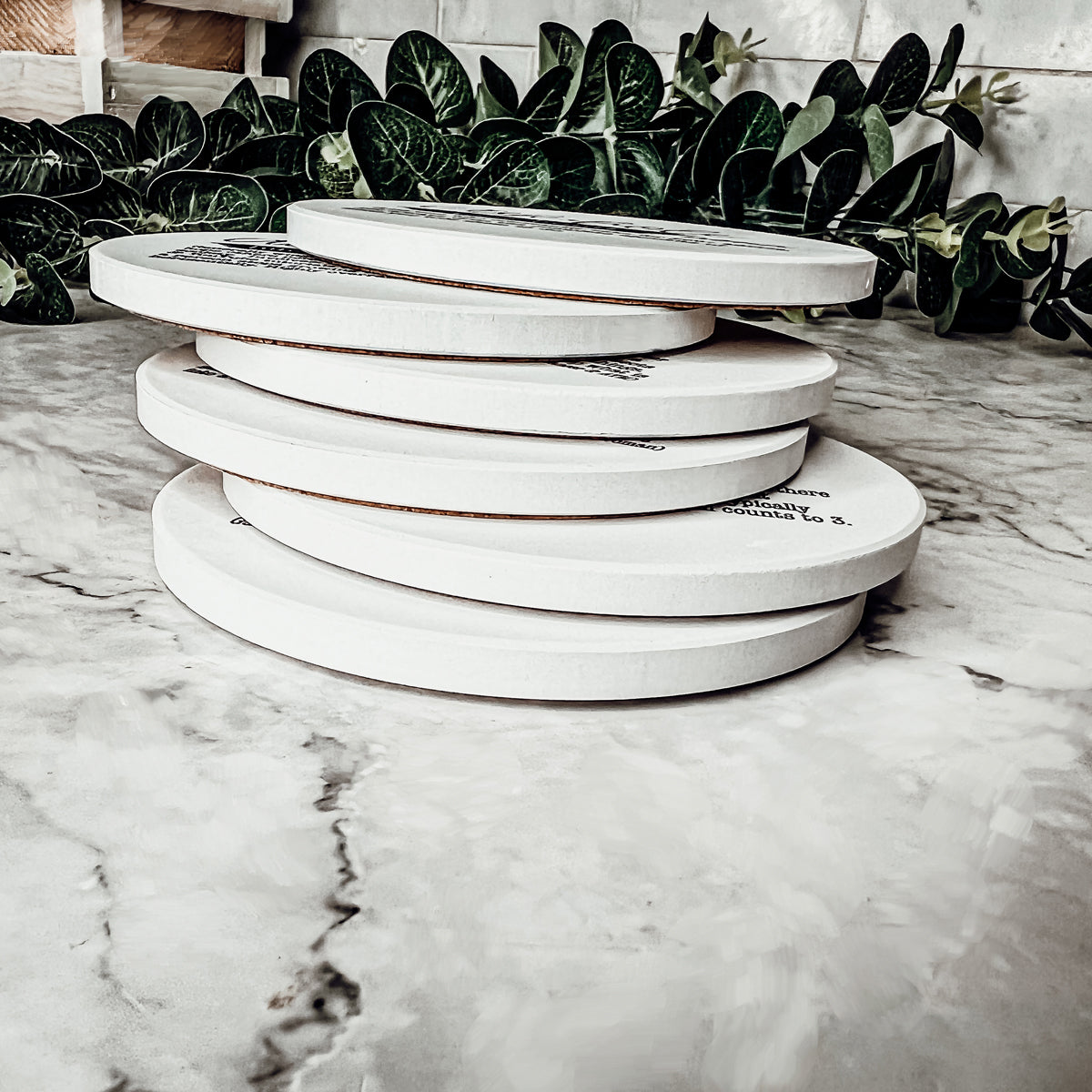 Unique Home Bar and Coffee Bar Decor White Neutral Interiors
Premium ceramic definition coasters for home decor