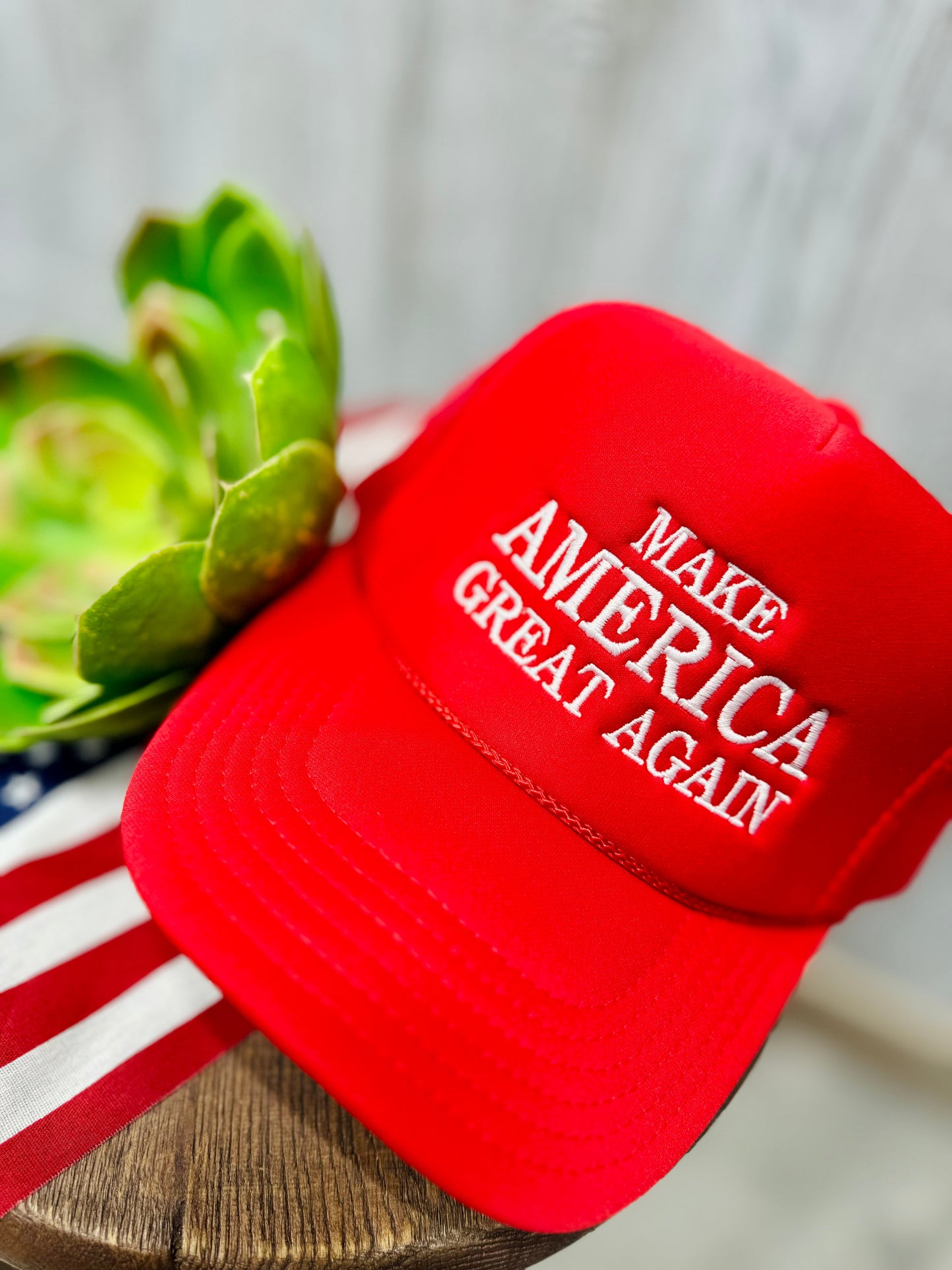 Make America Great Again Embroidered Trucker Cap