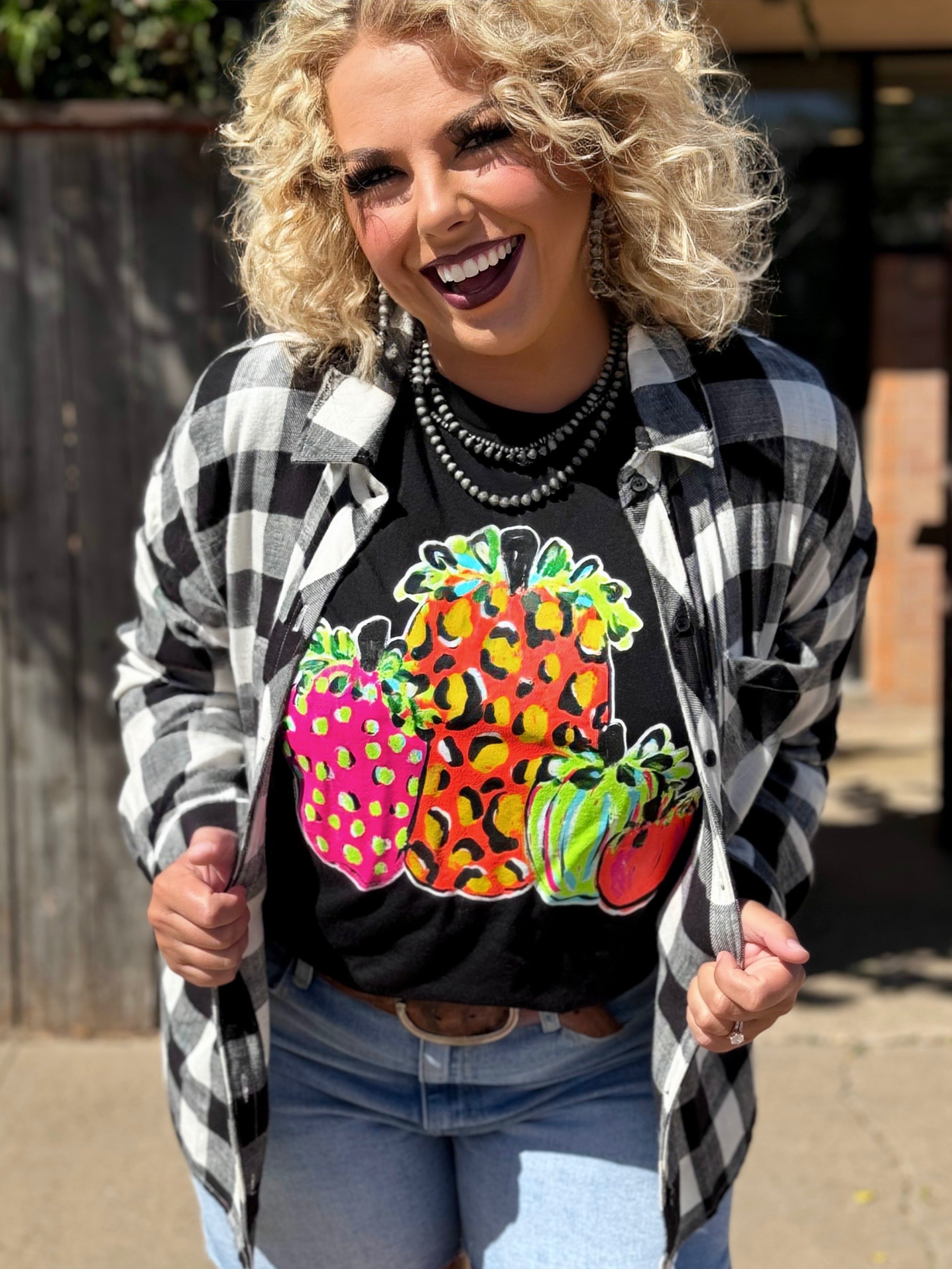 Callie Ann Stelter Neon Pumpkins Tee