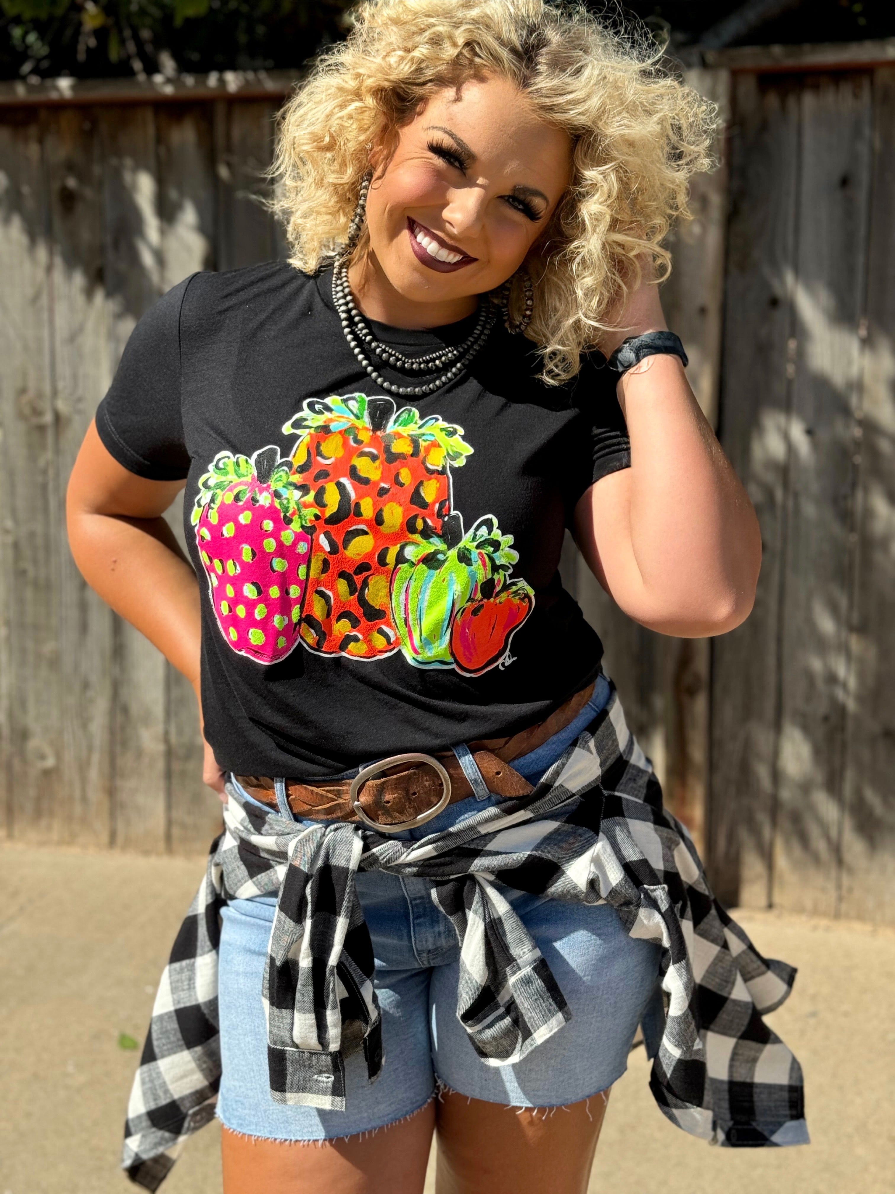 Callie Ann Stelter Neon Pumpkins Tee