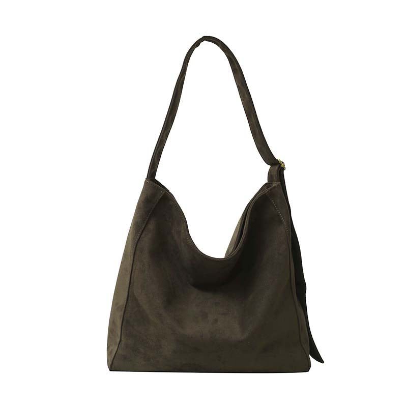 Meryl Oversize Suede Adjustable Hobo Carryall Shoulder Bag