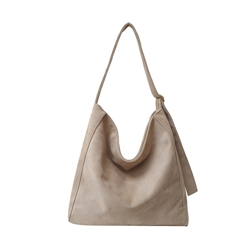 Meryl Oversize Suede Adjustable Hobo Carryall Shoulder Bag