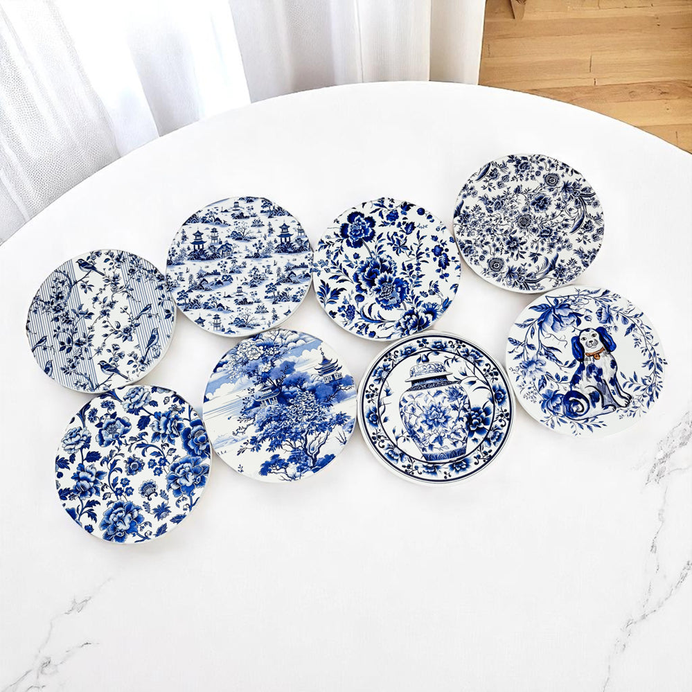 Chinoiserie Ceramic Coasters