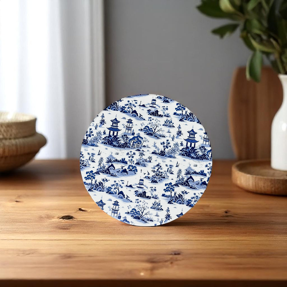 handmade Chinoiserie ceramic coasters blue white porcelain pattern ginger jar blue willow Staffordshire dog cork backing luxury
holiday table ceramic coasters Chinoiserie blue white porcelain ginger jar blue willow Staffordshire dog cork backing